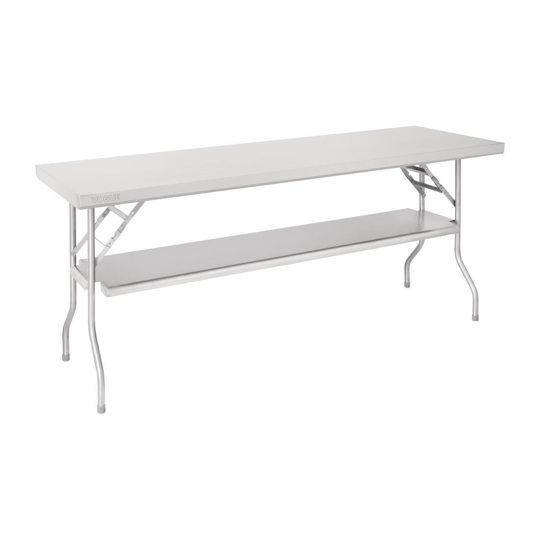 Vogue St/St Folding Work Table 1830x610x780 - FN289  - 3