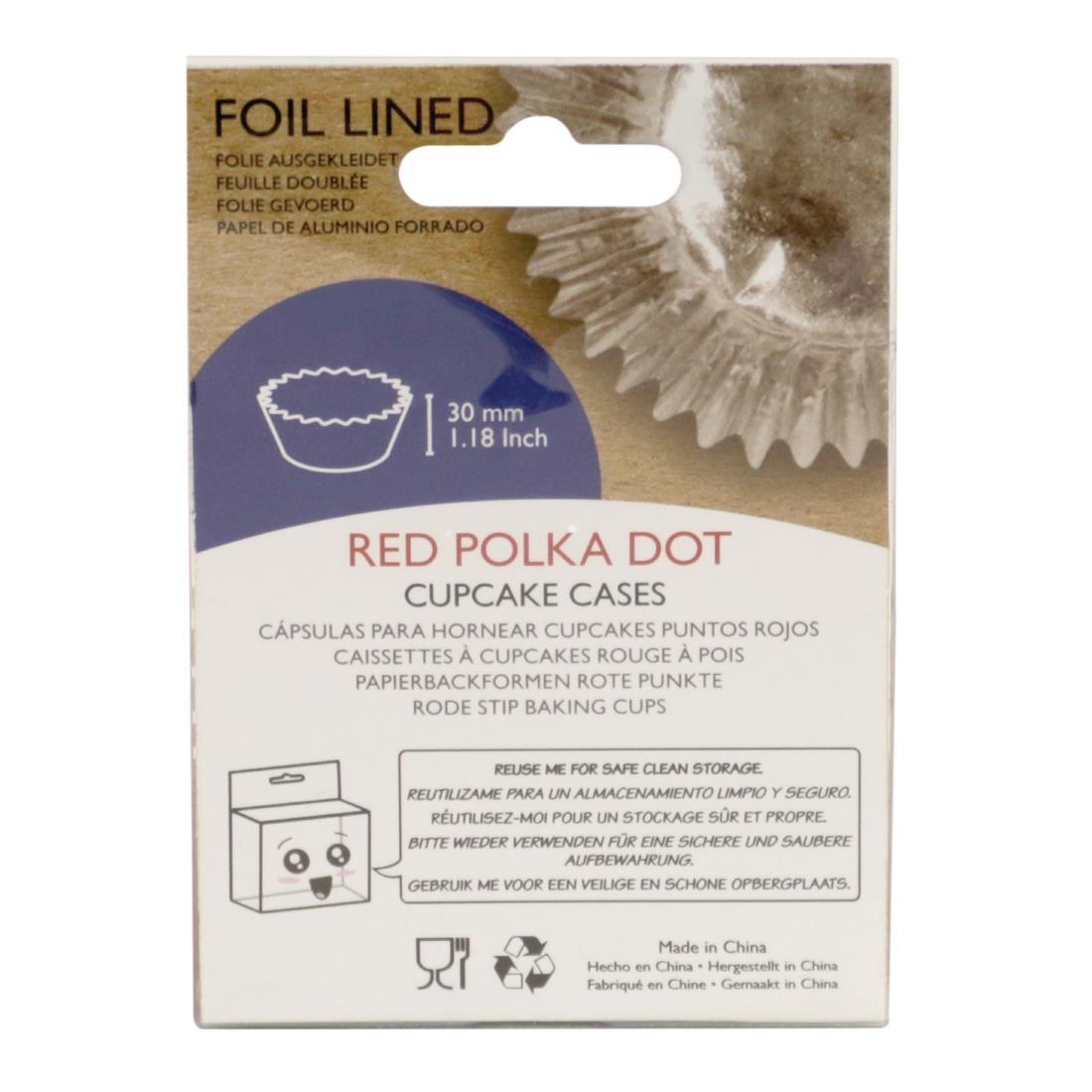 PME Cupcake Foil Lined Baking Cases Polka Dot (Pack of 30) - GE849  - 7