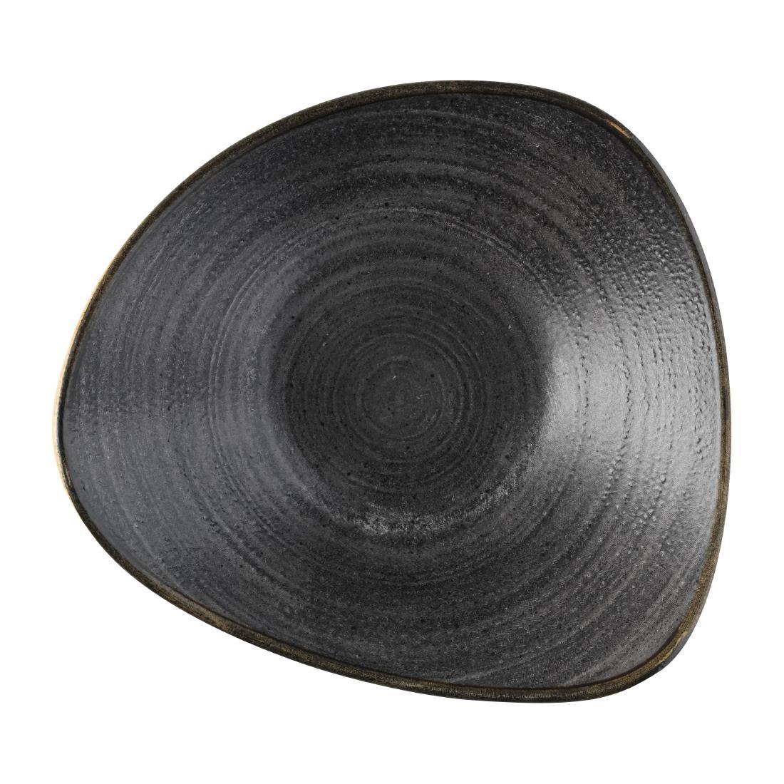 Churchill Stonecast Raw Lotus Bowl Black 229mm (Pack of 12) - FS844  - 1