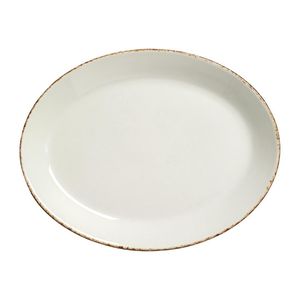 Steelite Brown Dapple Oval Coupe Plates 280mm (Pack of 12) - VV1316  - 1