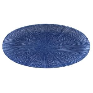 Churchill Studio Prints Agano Oval Chefs Plates Blue 347 x 173mm (Pack of 6) - FC112  - 1