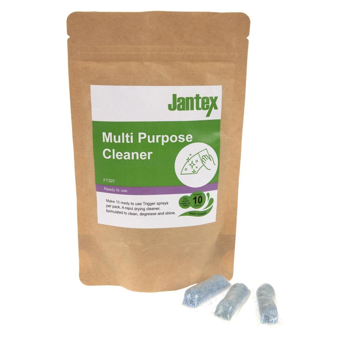 Jantex Green Multipurpose Cleaner Sachets (Pack of 10) - FT320  - 2
