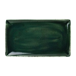 Steelite Vesuvius Rectangle Three Burnt Emerald 330 x 190mm (Pack of 12) - VV1859  - 1