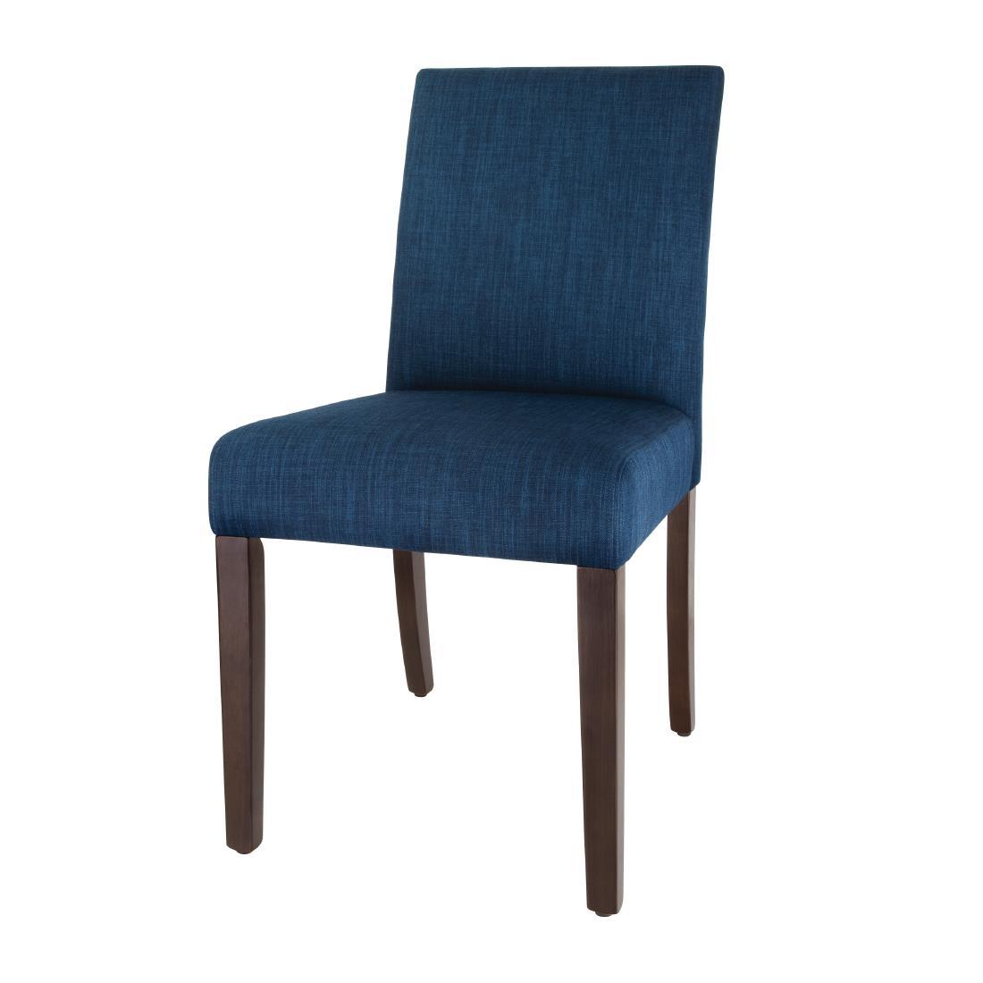 Bolero Chiswick Dining Chairs Royal Blue (Pack of 2) - DT697  - 1