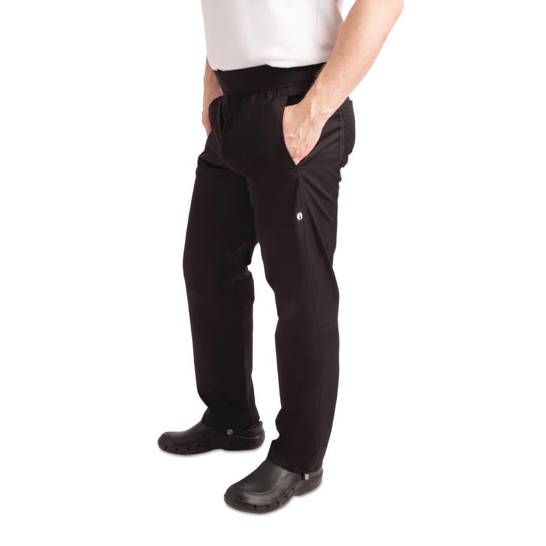 Chef Works Men's Lightweight Slim Trouser Black Size XL - BB301-XL  - 5