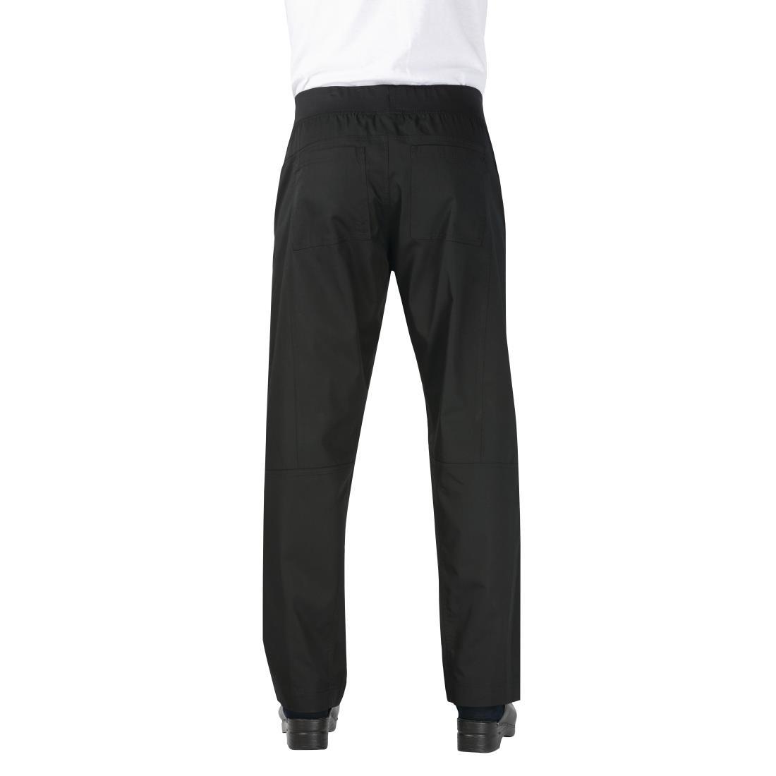 Chef Works Men's Lightweight Slim Trouser Black Size XS - BB301-XS  - 3