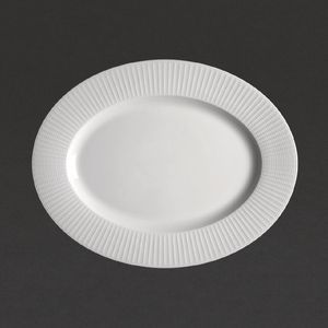 Steelite Willow Oval Plate. length 330mm. (Pack of 12) - VV676  - 1