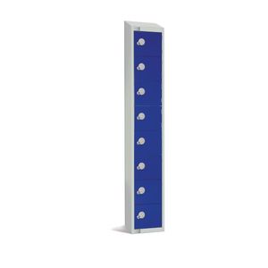 Elite Eight Door Coin Return Locker with Sloping Top Blue - CE107-CNS  - 1