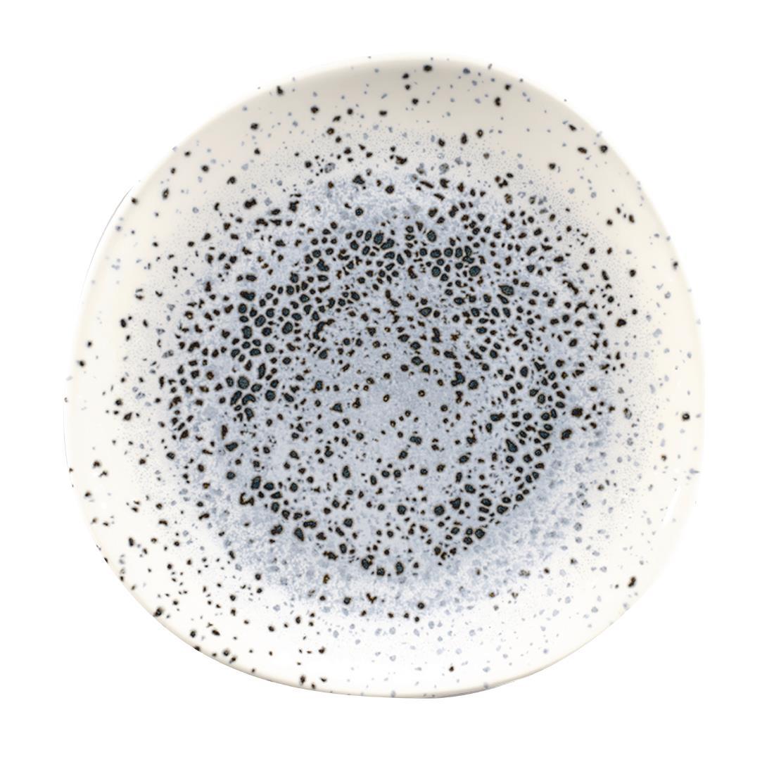 Churchill Studio Prints Mineral Blue Centre Organic Round Plates 210mm (Pack of 12) - FC127  - 1