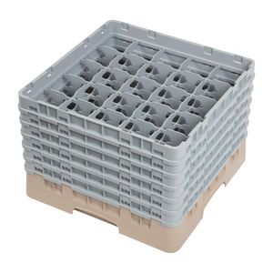 Cambro Camrack Beige 25 Compartments Max Glass Height 298mm - DW557  - 1