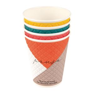 Huhtamaki Pause Disposable Coffee Cups Double Wall 340ml / 12oz (Pack of 740) - FB588  - 1