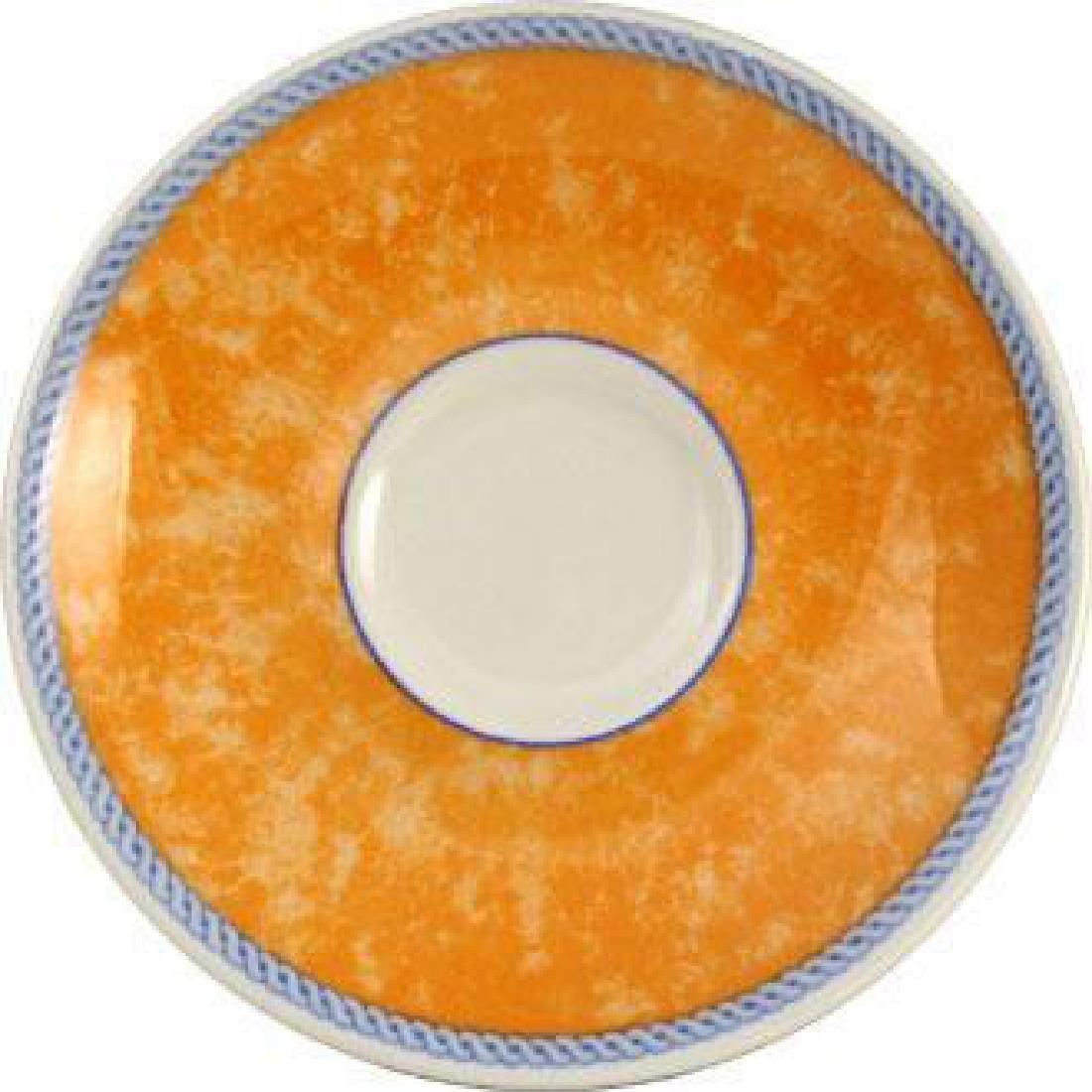 Churchill New Horizons Marble Border Espresso Saucers Orange 115mm - W022  - 1