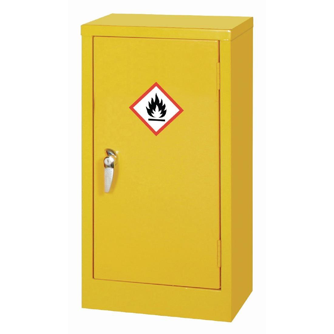 Hazardous Substance Cabinet Single Door Yellow 10Ltr - CD998  - 1