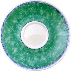 Churchill New Horizons Marble Border Cappuccino Saucers Green 170mm - W025  - 1