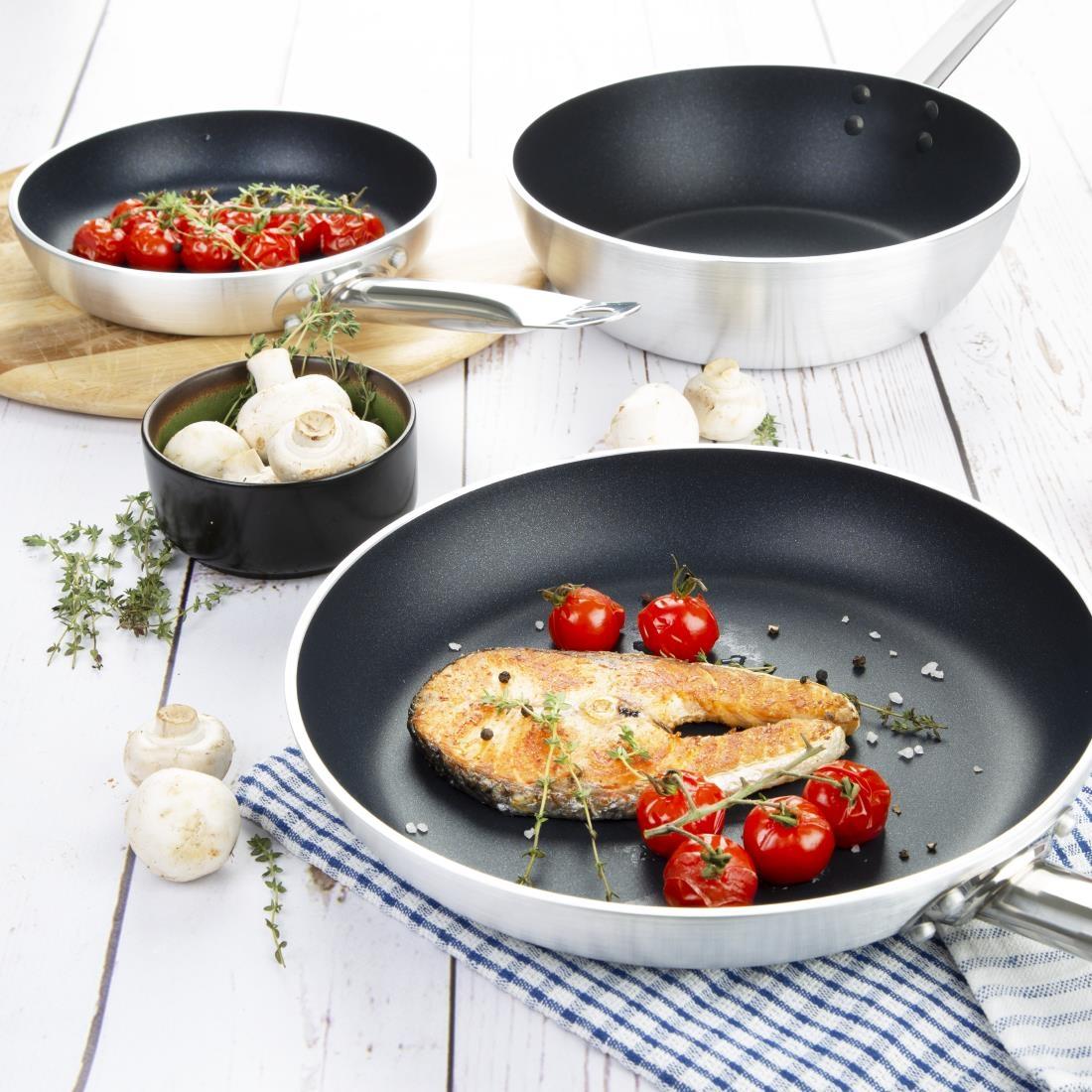 Vogue Cook Like A Pro 3-Piece Non-Stick Induction Frying Pan and Saute Pan Set