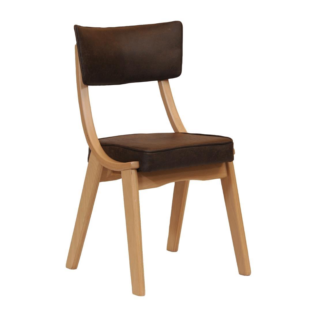 Chelsea Dining Chair Buffalo Espresso Light Wood (Pack of 2)