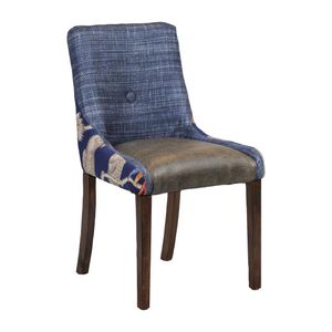 Bath Dining Chair Vintage with Helbeck Midnight Back Saddle Ash Seat