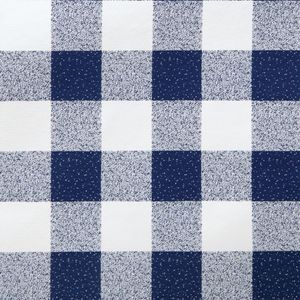 PVC Chequered Tablecloth Blue 35in