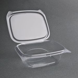 Fiesta Green Compostable PLA Hinged-Lid Deli Containers 340ml / 12oz (Pack of 200)
