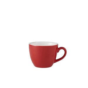 Genware Porcelain Red Bowl Shaped Cup 9cl/3oz (Pack of 6) - 312109R - 1