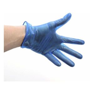 Blue Lightly Powdered Vinyl Gloves Lrg (100) - GD11-LRG - 1