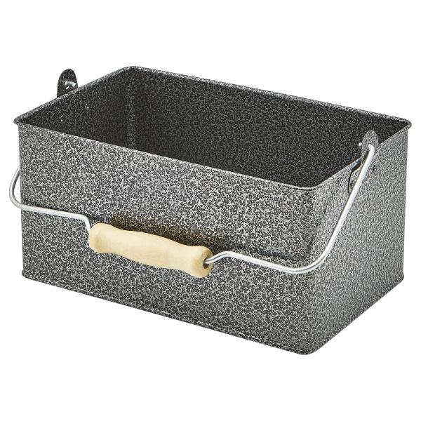 Rectangular Table Caddy 24.5 x 15.5 x 12.5cm Antique Silver - GSHTC2415S - 1