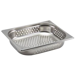 Perforated St/St Gastronorm Pan 1/2 - 65mm Deep - GNP12-65 - 1