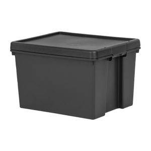 Wham Bam Recycled Storage Box & Lid Black 45Ltr - CX093