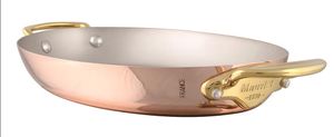 Mauviel Elegance Oval Dish With Handles - Copper S/S 300mm - 34050 - 12015-01