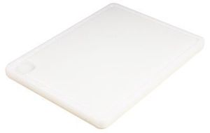 Matfer Polythene Chopping Board Grooved White - 600mm - 72439 - 11301-03