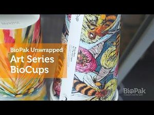 BioPak 4oz Single Wall Art Series BioCups (Case of 2000) - BC-4-ART SERIES-UK - 3
