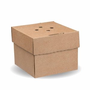 BioPak Kraft Delivery Burger Box (Case of 100) - BB-DEL-K - 1