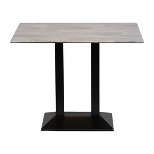 Turin Metal Base Rectangle Poseur Table with Laminate Top in Concrete - CZ839 - 1