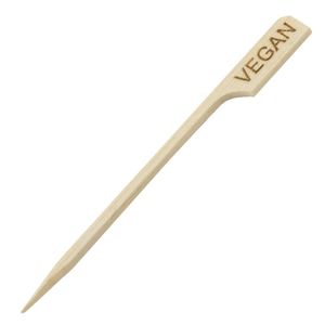 Tablecraft Vegan Bamboo Paddle Marker 3.5 (Pack of 100) - CH560 - 1