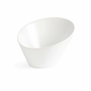 Olympia Whiteware Oval Sloping Bowls 154 x 133mm 335ml (Pack of 4) - CB079 - 1