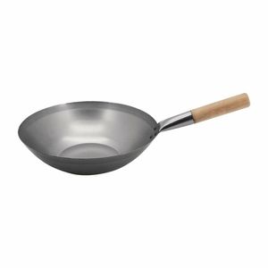 Vogue Mild Steel Wok Flat Base 330mm - K296 - 1