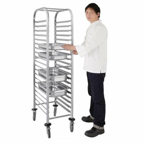 Vogue Gastronorm Racking Trolley 20 Level - U376 - 3