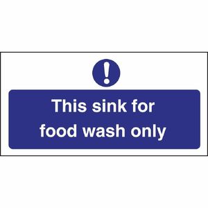Vogue Food Wash Only Sign - L961 - 1