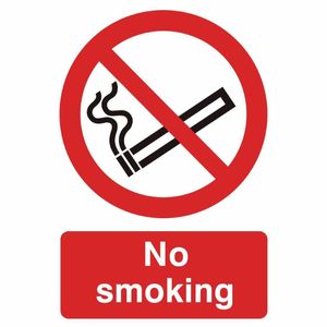 PVC No Smoking Symbol Sign - W391 - 1