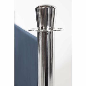 Bolero Stainless Steel Flat Top Barrier Post - S653 - 3