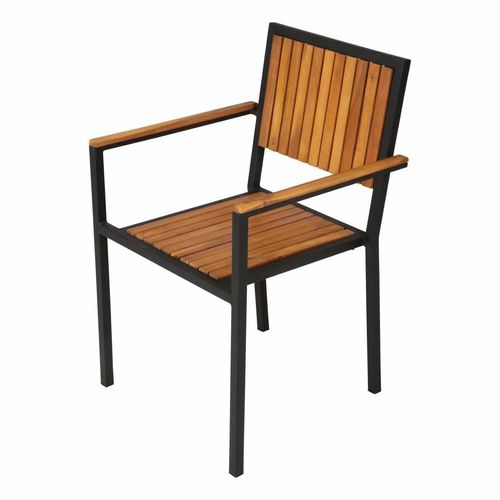 DS151 - Bolero Steel & Acacia ArmChair (Pack 4) - DS151 - 5