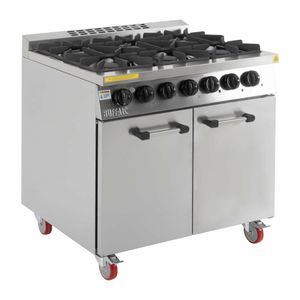 Buffalo 6 Burner Gas Oven Range with Castors - CT253 - 3