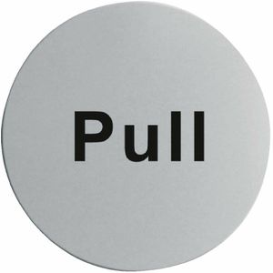 Stainless Steel Door Sign - Pull - U064 - 1