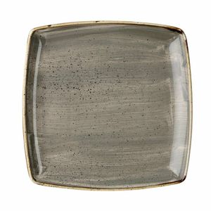 Churchill Stonecast Deep Square Plate Peppercorn Grey 260mm (Pack of 6) - DK563 - 1