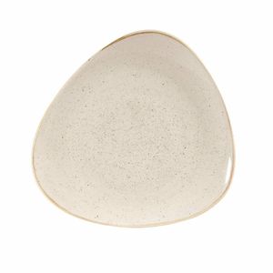 Churchill Stonecast Triangular Plates Nutmeg Cream 265mm (Pack of 12) - DW372 - 1