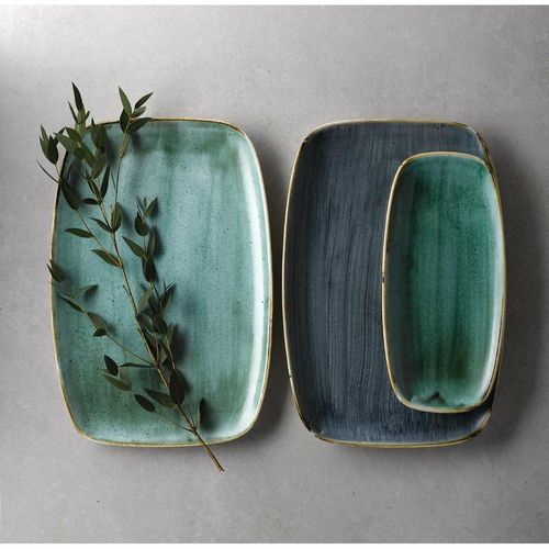 Churchill Stonecast No. 9 Oblong Chefs Plates 355 x 245mm Blueberry (Pack of 6) - FC148 - 4
