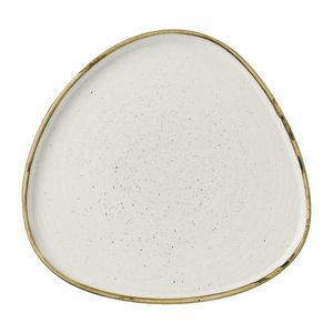 Churchill Stonecast Barley White Triangle Walled Chefs Plate 260mm (Pack of 6) - FR030 - 1