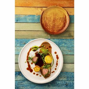 Olympia Canvas Small Rim Round Plate Murano White 265mm (Pack of 6) - FA331 - 3