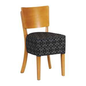 Asti Padded Soft Oak Dining Chair with Black Diamond Deep Padded Seat and Back (Pack of 2) - FT425 - 1