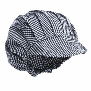Whites Peaked Unisex Hat Blue and White Check - B257 - 3